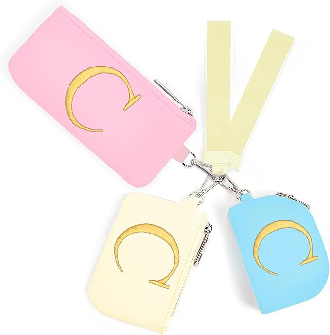 Mini Zip Around Keychain Wristlet Wallets for Women and Girls: Three Coin Purses with 2 Straps - ... | Amazon (US)