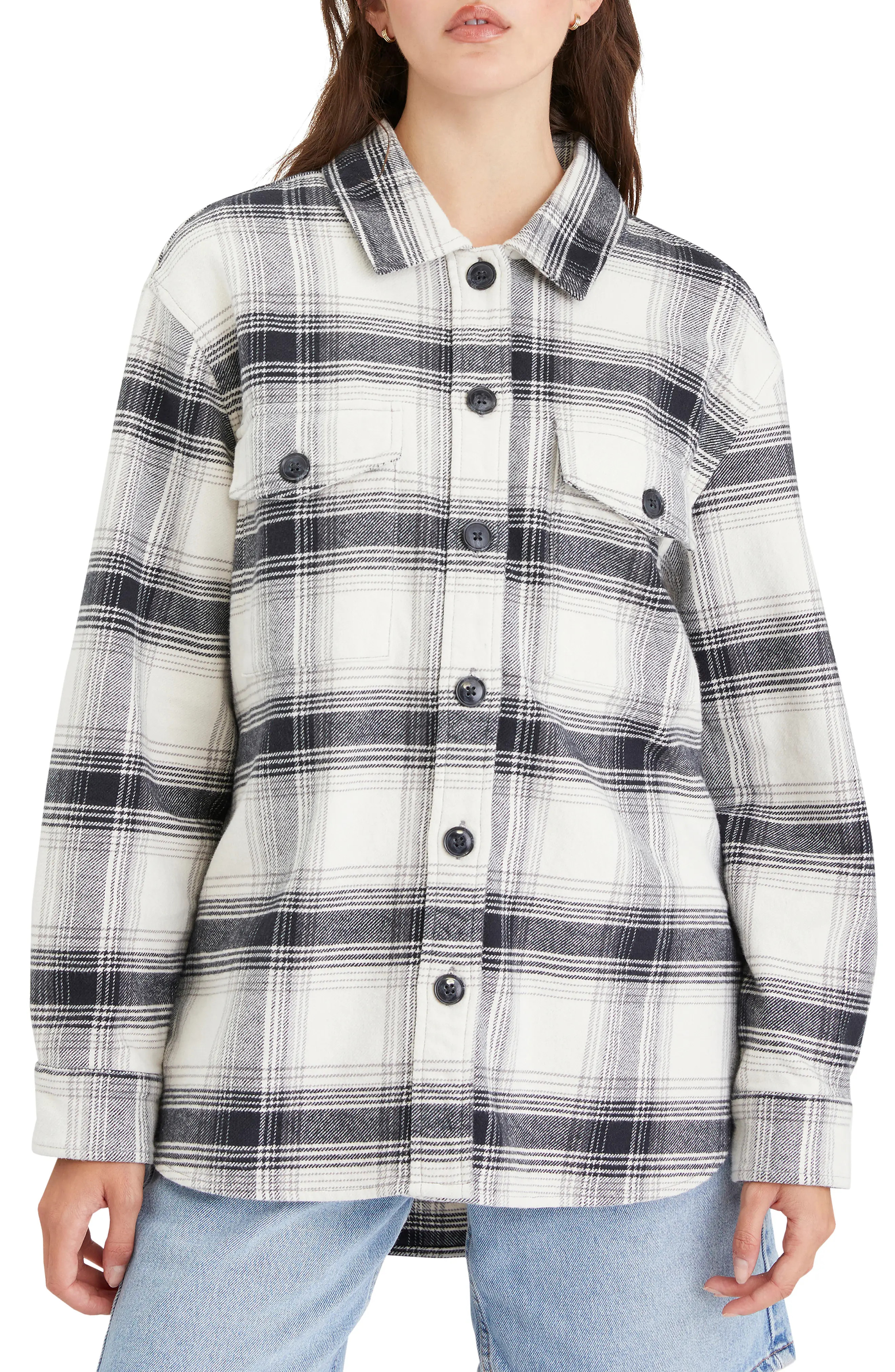 Women's Sanctuary The Shacket, Size Large - Black | Nordstrom