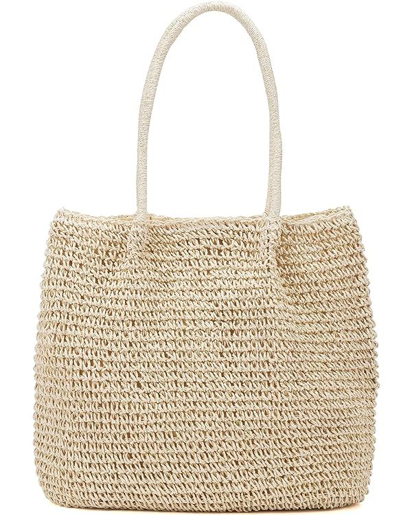 Straw Beach Bag The Tote Bag for Women Weekender Bags Beach Shoulder Extra Large Beach Raffia Bag... | Amazon (US)