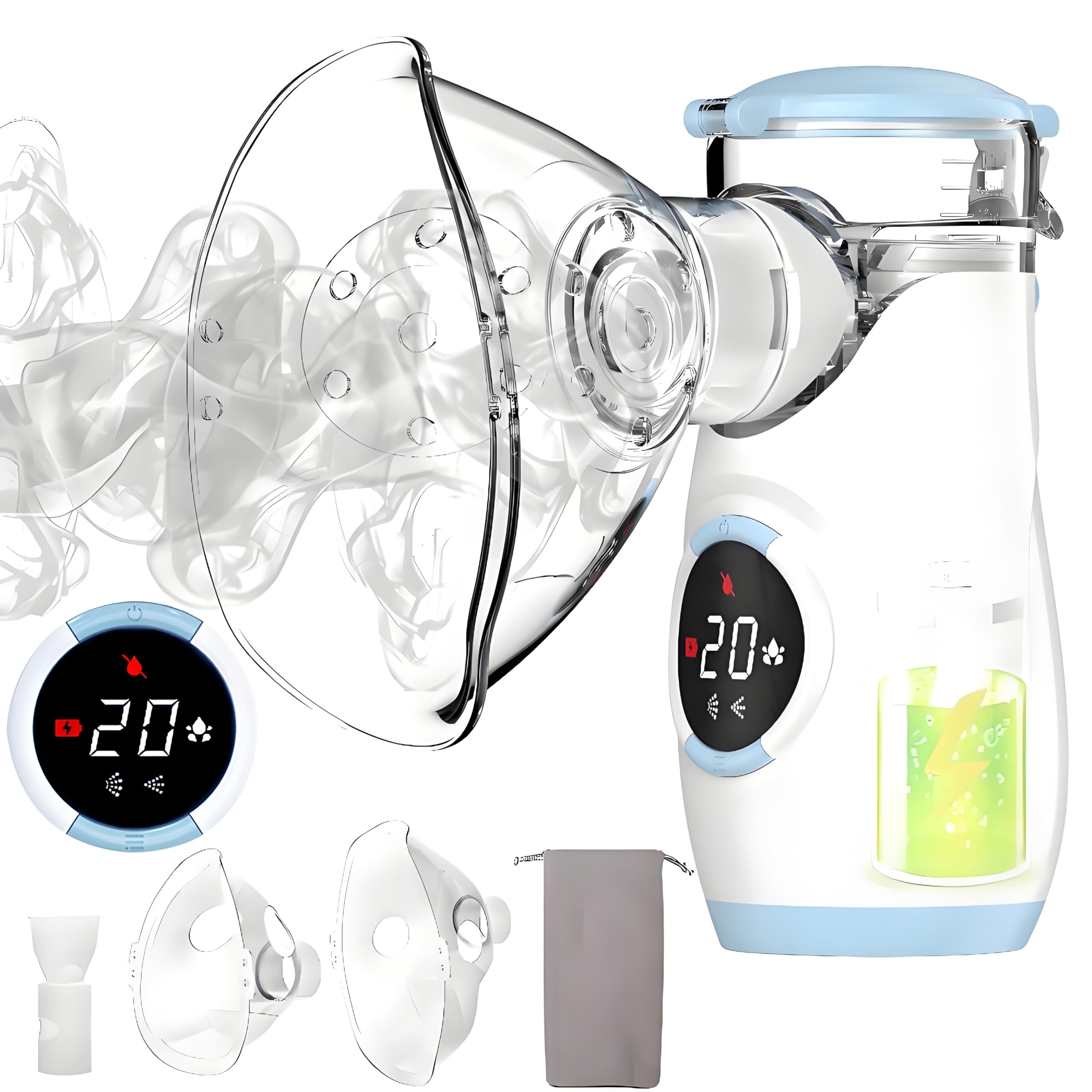 Mesh Nebulizer, Portable Nebulizer with Intuitive LED Interface and Auto-Cleaning, Handheld Nebul... | Amazon (US)