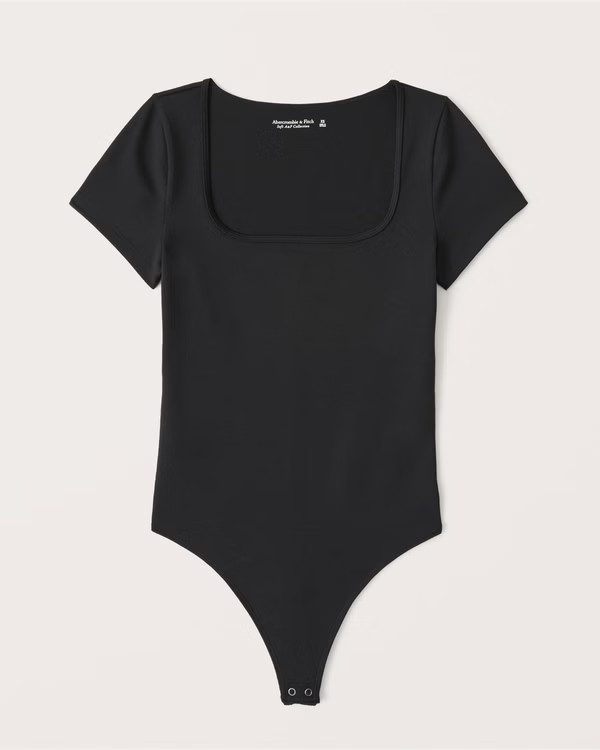 Short-Sleeve Seamless Squareneck Bodysuit | Abercrombie & Fitch (US)