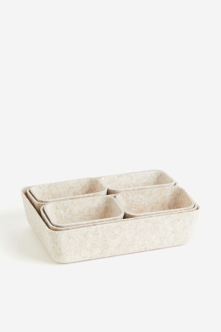 7-piece Felted Storage Basket Set | H&M (US + CA)