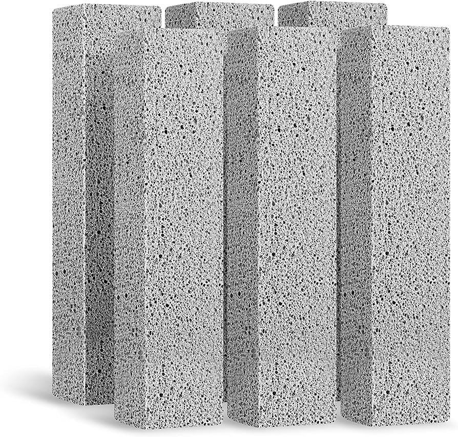Lenicany 6Pack Pumice Stone for Toilet Cleaning Bowl Stick,Powerfully Cleans Hard Water Rings, Ca... | Amazon (US)