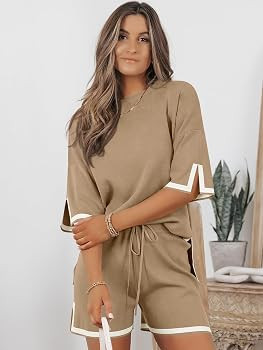 LILLUSORY 2 Piece Sets for Women Summer 2026 Two Piece Matching Lounge Sets Short Casual Outfits ... | Amazon (US)