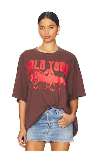 Hold Your Horses Tee in Brown Stone | Revolve Clothing (Global)