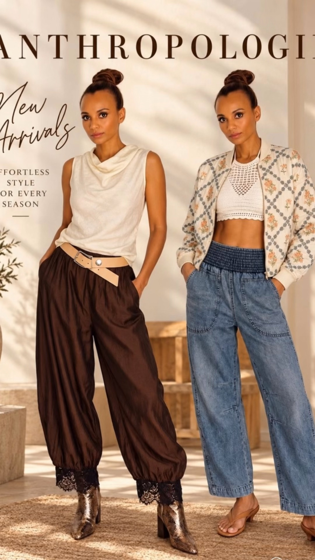 Fall fashion, but make it effortlessly chic 🤎✨ Loving these Anthropologie-inspired looks—from flowing chocolate-brown pants and metallic boots to floral layers, crochet textures, and wide-leg denim. Which look would you wear? Shop the looks on LTK! #AnthropologieStyle #FallFashion #FallOutfits #FallStyle #AutumnFashion #FashionInspo #StyleInspiration #OutfitIdeas #ChicStyle #EverydayStyle #TikTokFashion #InstagramFashion #LTK #LTKStyle #LTKFinds #ShopMyLook #FashionFinds #CapsuleWardrobe #NeutralStyle #WideLegPants #WideLegDenim #CrochetStyle #FloralFashion #MetallicBoots #EffortlessStyle