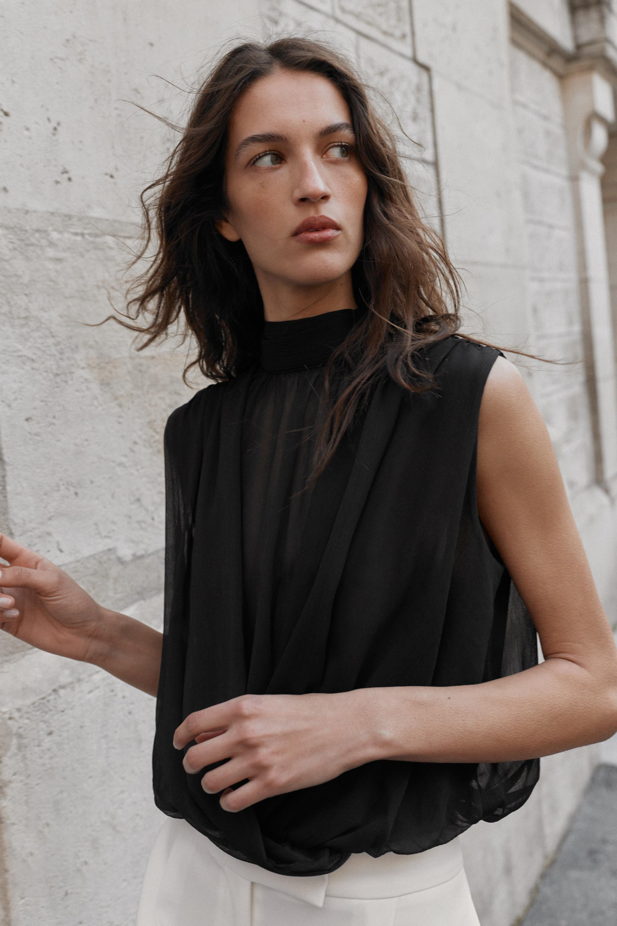 DRAPED BALLOON TOP | Zara US