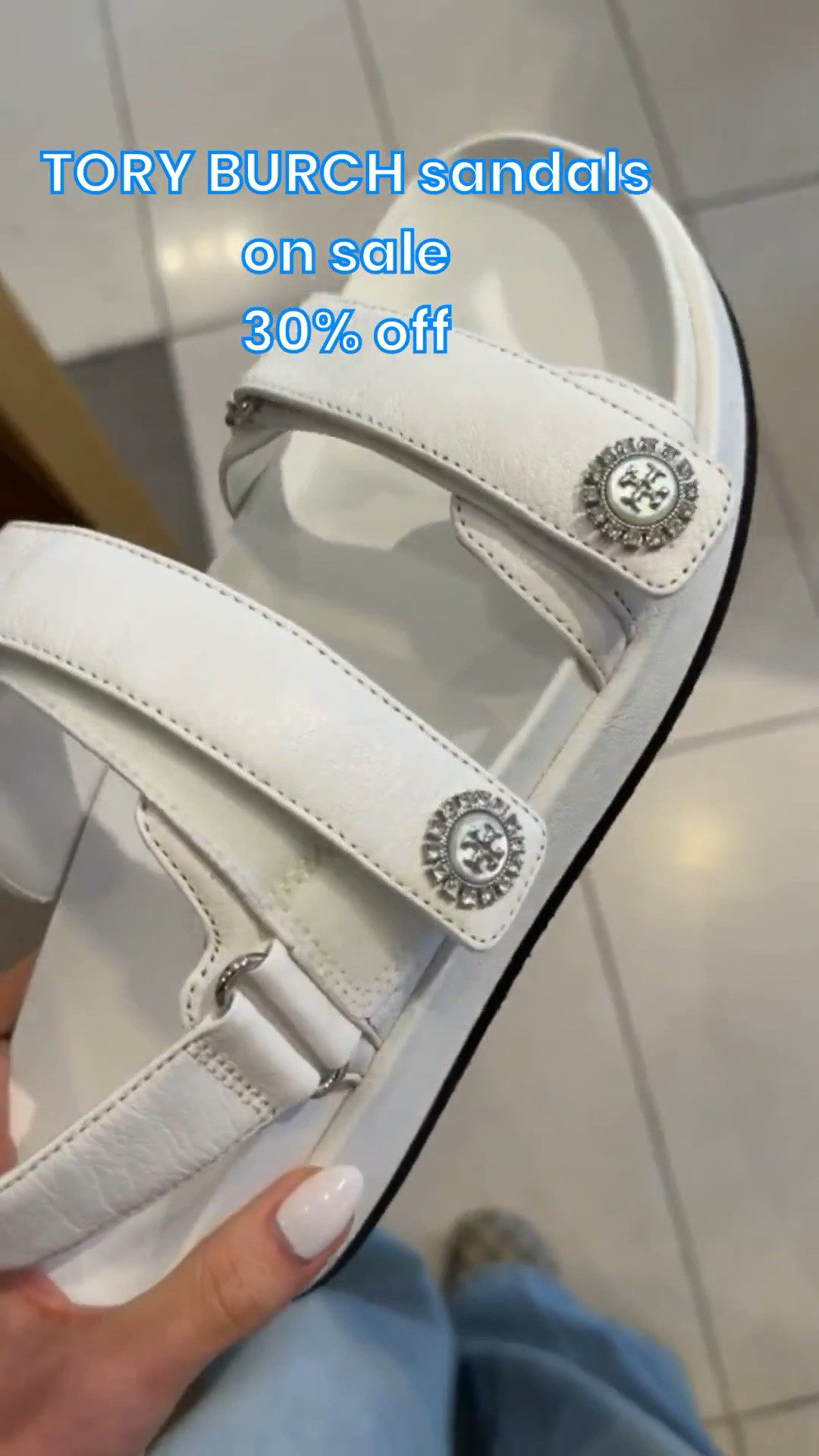 Tory Burch Kira sandals 30% off, white sandals, chunky sandals.

#LTKSaleAlert #LTKOver40