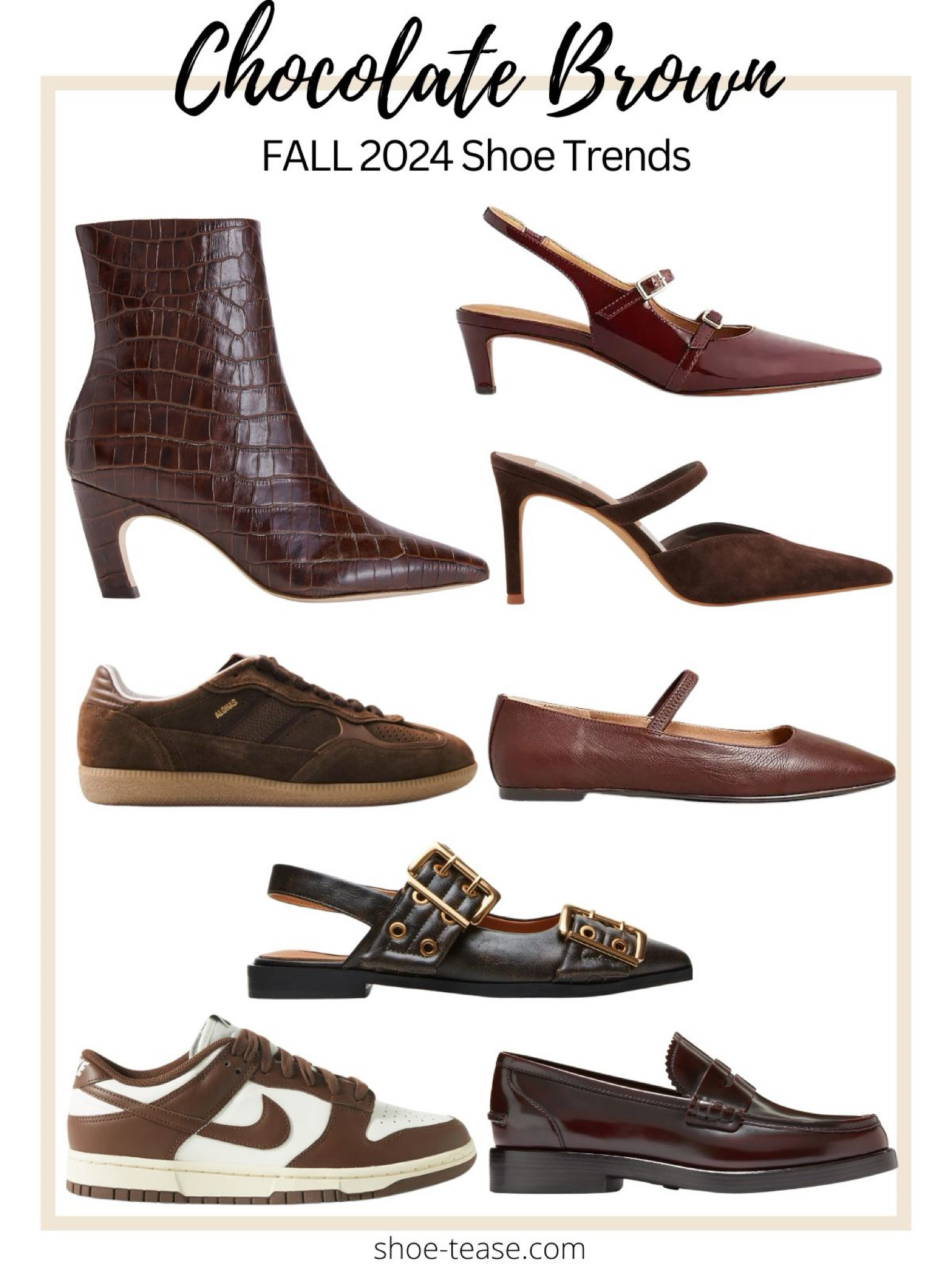 Fall 2024 women’s shoe trends: dark, brown and chocolate, brown color, shoes, heels, boots, flats, and sneakers  

#LTKSeasonal #LTKShoeCrush
