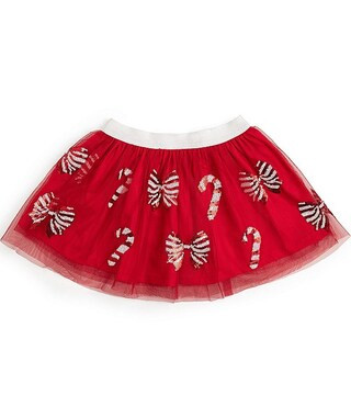 Little/Big Girls Candy Cane Coquette Sequin Christmas Tutu | Dillard's