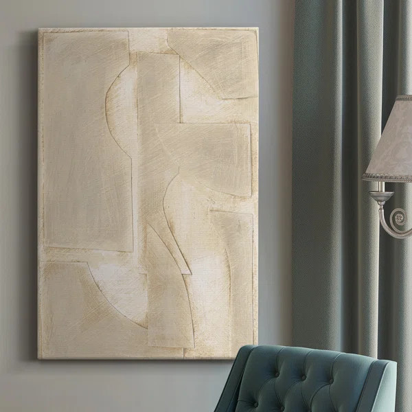 Buff Abstract Shapes II On Canvas Minimalistic | Wayfair North America