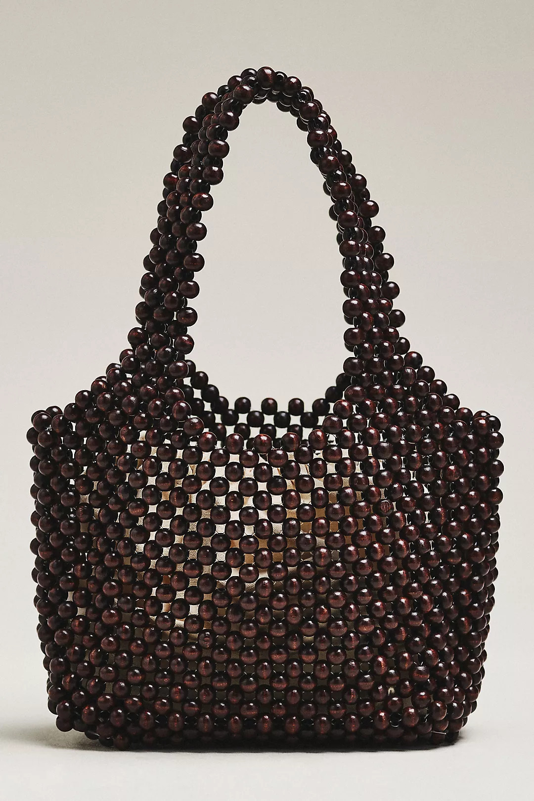 The Sonia Wood Bead Mini Slouchy Tote Bag | Anthropologie (US)