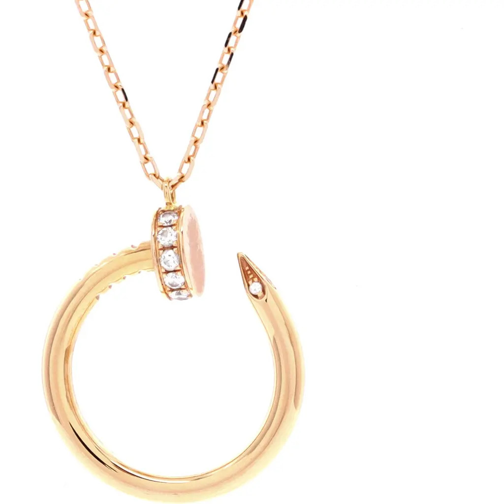Pre-Owned Cartier Juste un Clou Pendant Necklace 18K Rose Gold with Diamonds in Metallic Gold at Nordstrom | Nordstrom