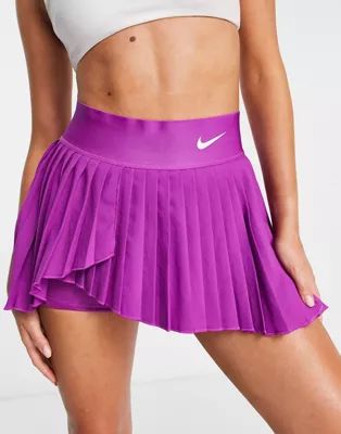 Nike Tennis Dri-FIT pleated skirt in purple | ASOS (Global)