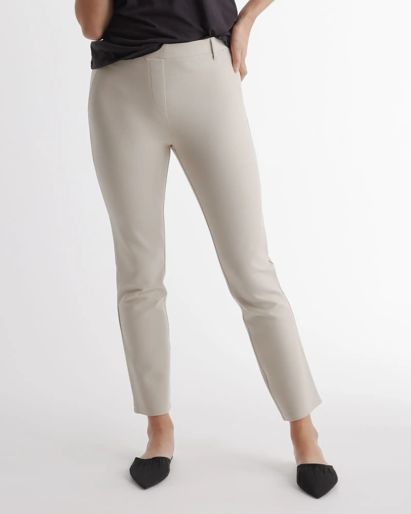 Ultra-Stretch Ponte Straight Leg Pant - Petite | Quince