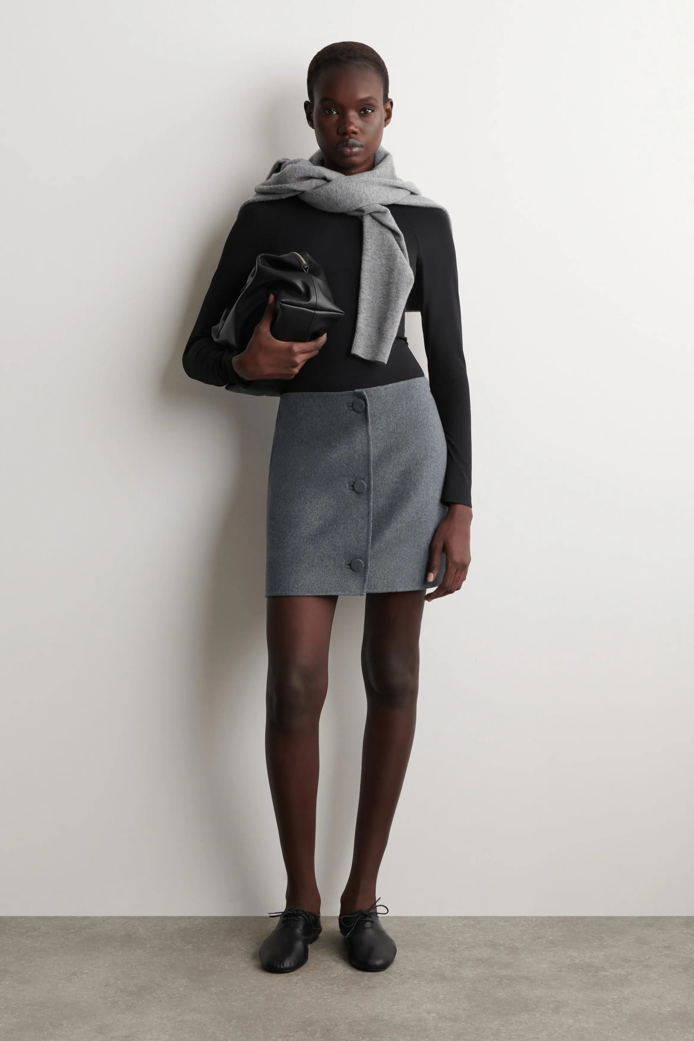 Buttoned Double-Faced Wool Mini Skirt (Women) | Nordstrom | Nordstrom