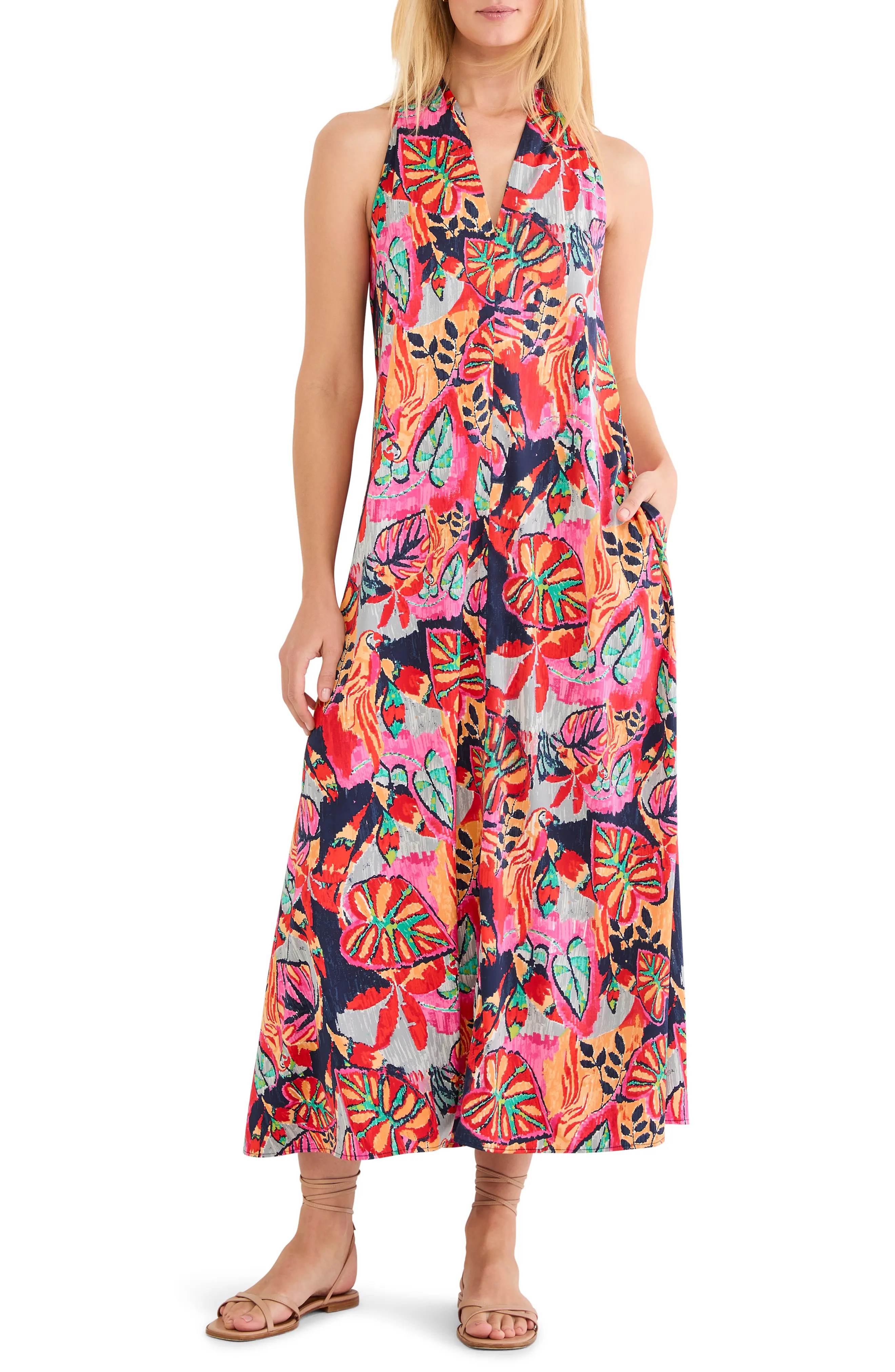 NIC+ZOE Kauai Garden Lorin Halter Neck Dress (Women) | Nordstrom | Nordstrom