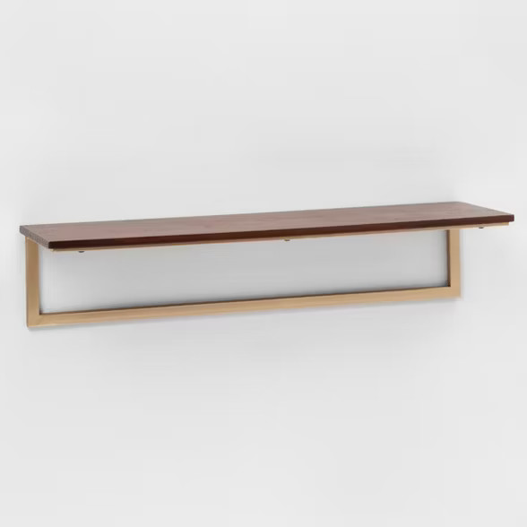 23.7" x 7" Wood & Metal Wall Shelf - Project 62™ | Target