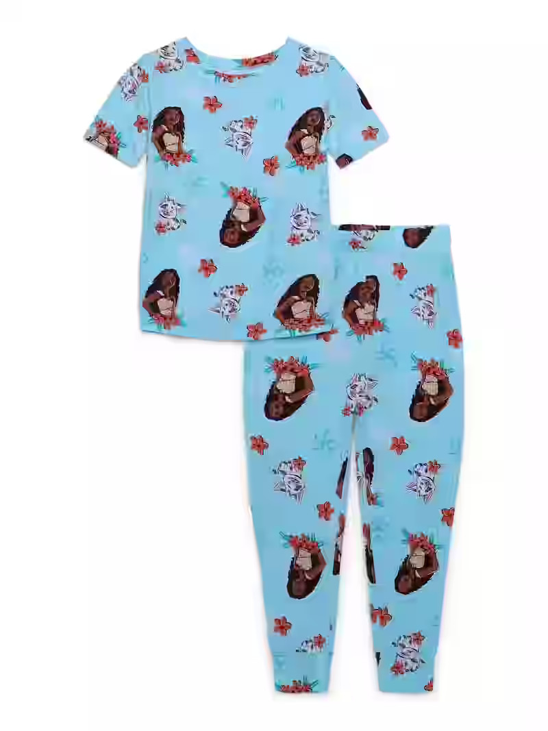 Character Toddler Viscose Unisex 2-Piece Pajama Set, Sizes 12M-5T | Walmart (US)