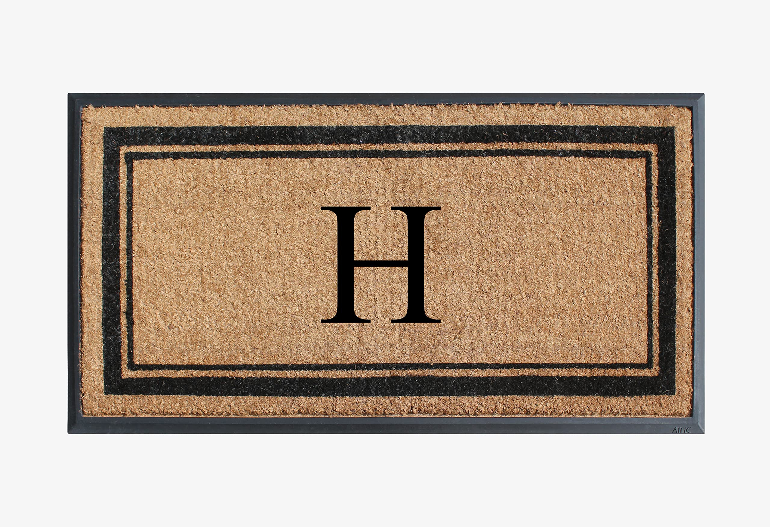 A1 Home Collections A1HC Natural Rubber & Coir Doormat 24x48 Monogrammed, Anti-Shed Treated Durab... | Amazon (US)