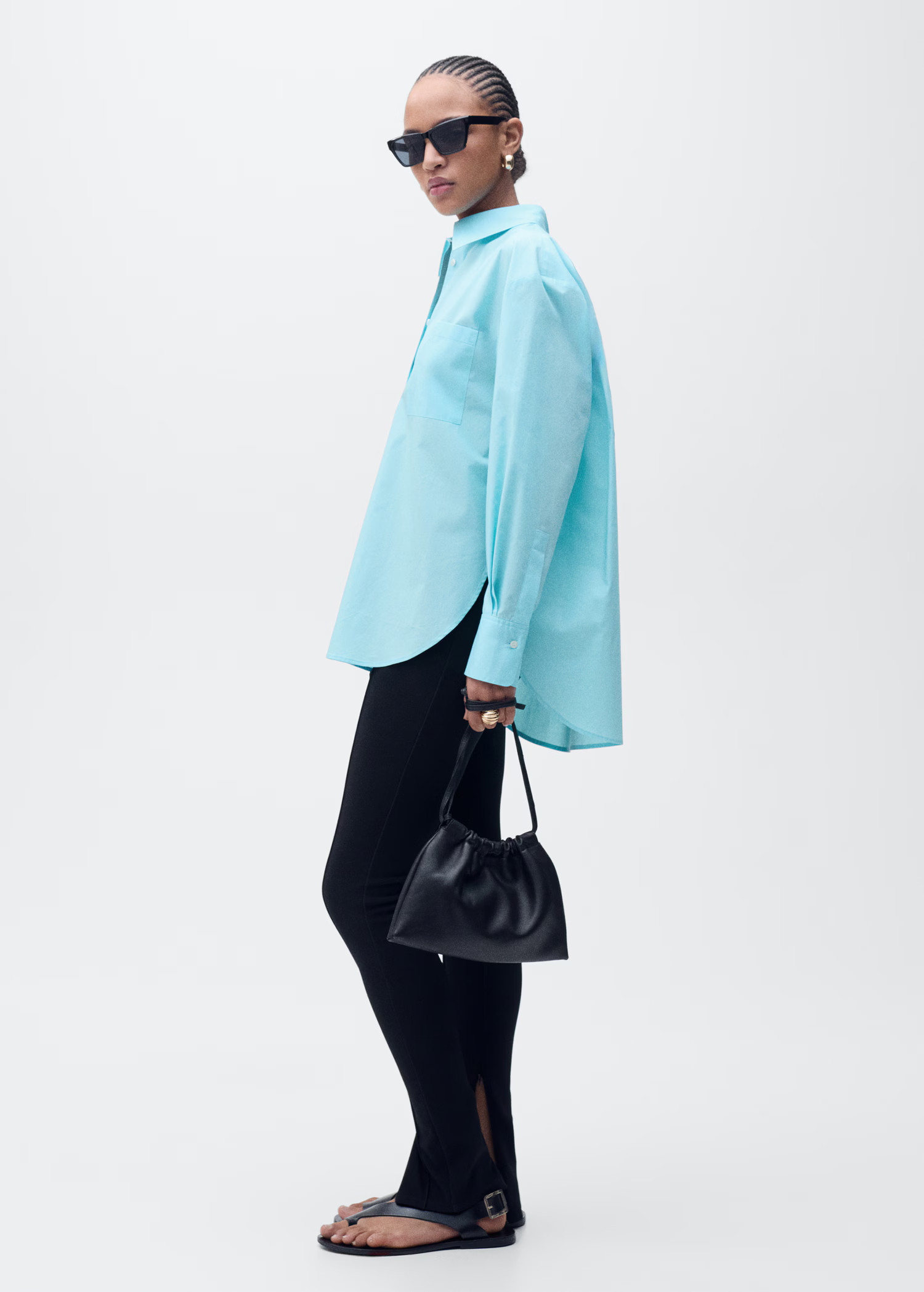 Oversize poplin shirt - Women | MANGO United Kingdom | MANGO (UK)