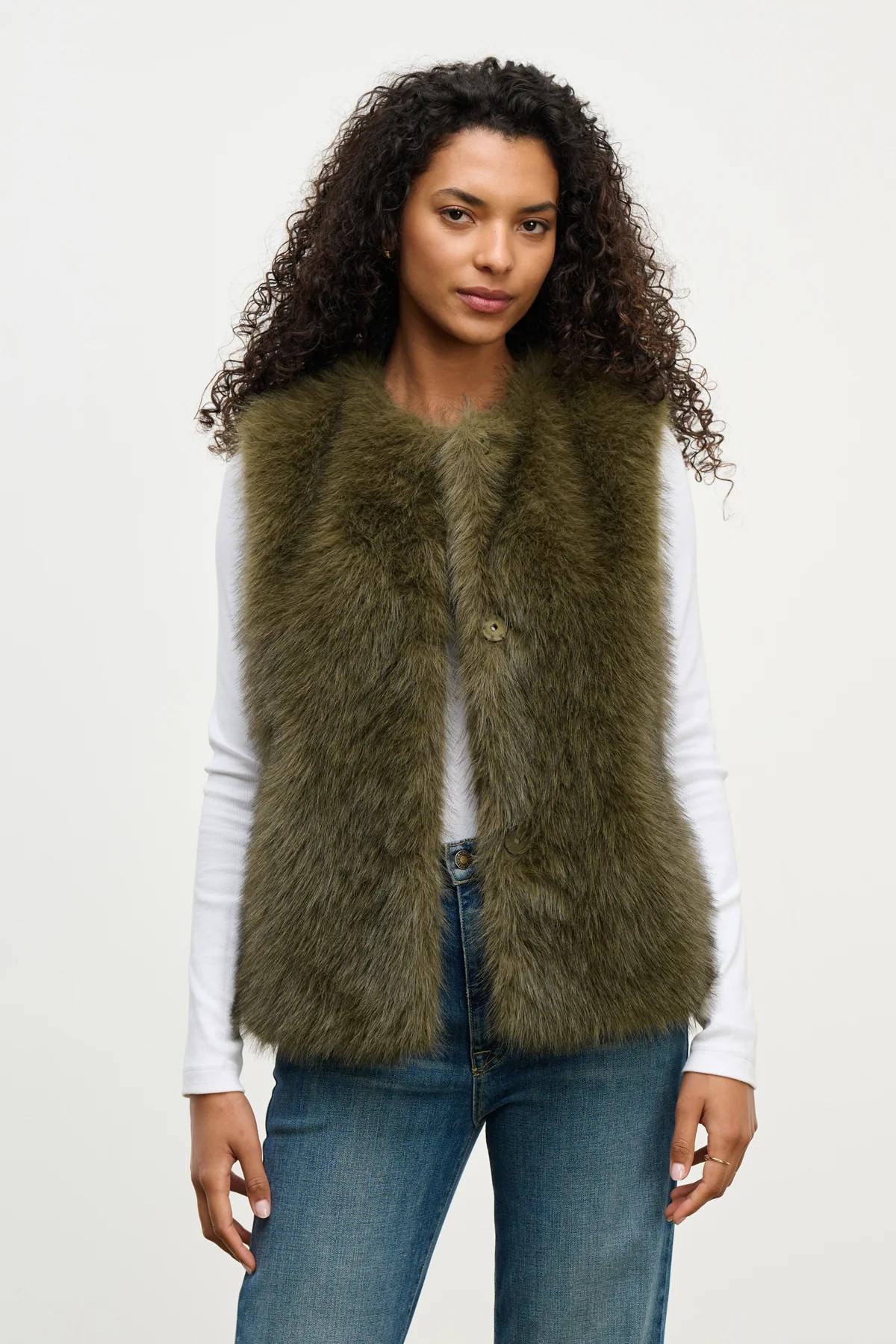 ANASTASIA FAUX FUR VEST | Velvet by Graham & Spencer