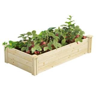 2 ft. x 4 ft. x 10.5 in. Original Pine Raised Garden Bed | The Home Depot