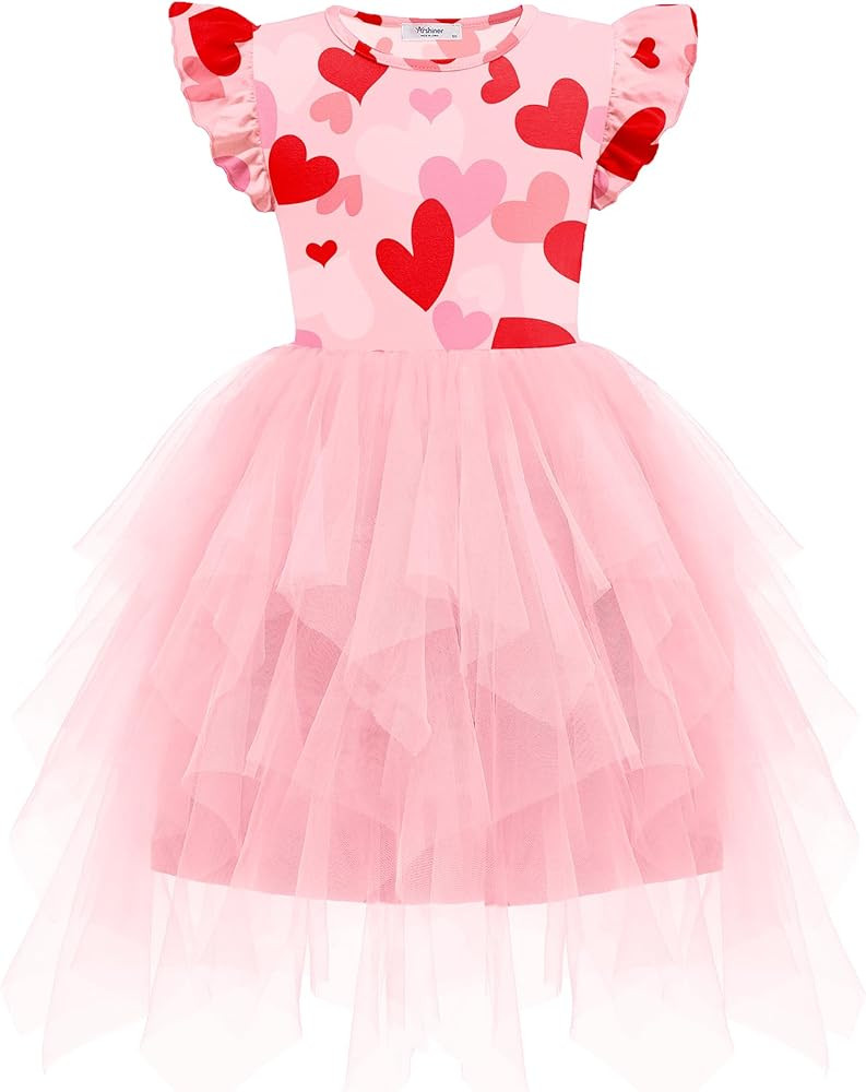 Arshiner Toddler Tutu Dress Little Girls Irregular Tulle Princess Birthday Party Formal Dresses | Amazon (US)