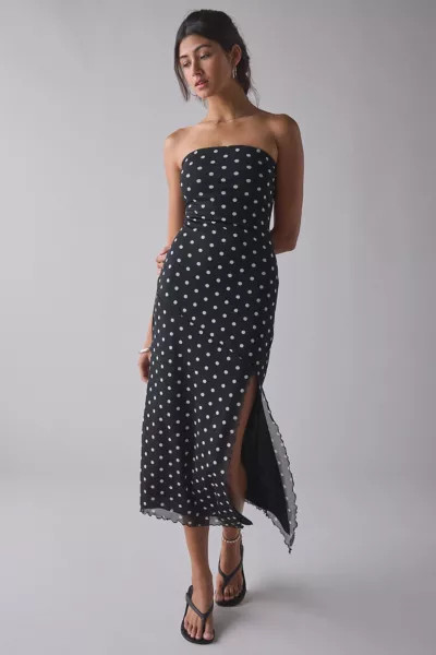 UO Samara Mesh Strapless Midi Dress | Urban Outfitters (US and RoW)