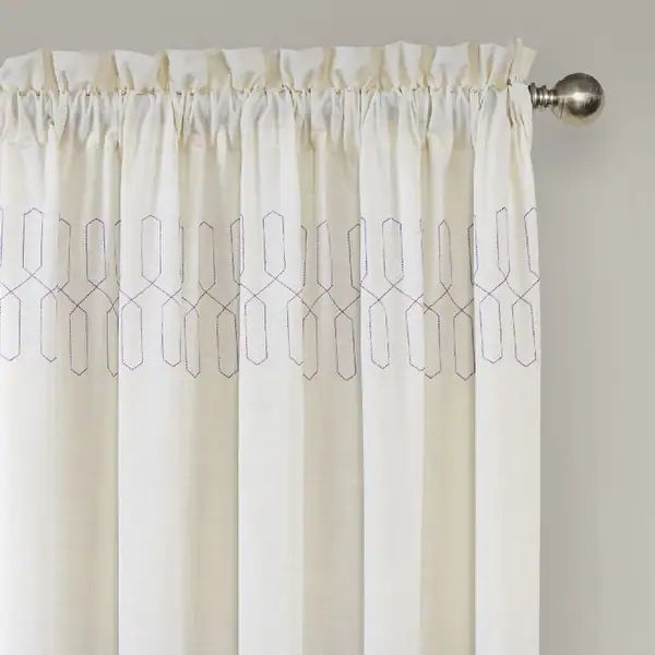 Vue Signature Arashi Ombre Embroidery Curtain Panel | Bed Bath & Beyond