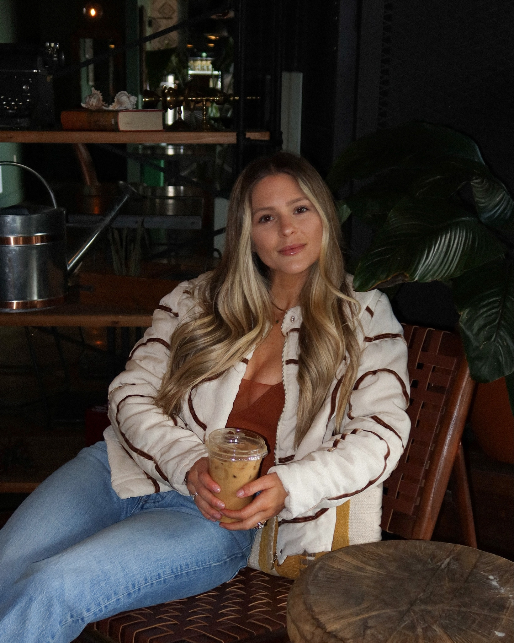 Brown mesh cami with white swirl jacket are both sold out but linked in case they restock or you can find somewhere else

#LTKSeasonal #LTKfindsunder50