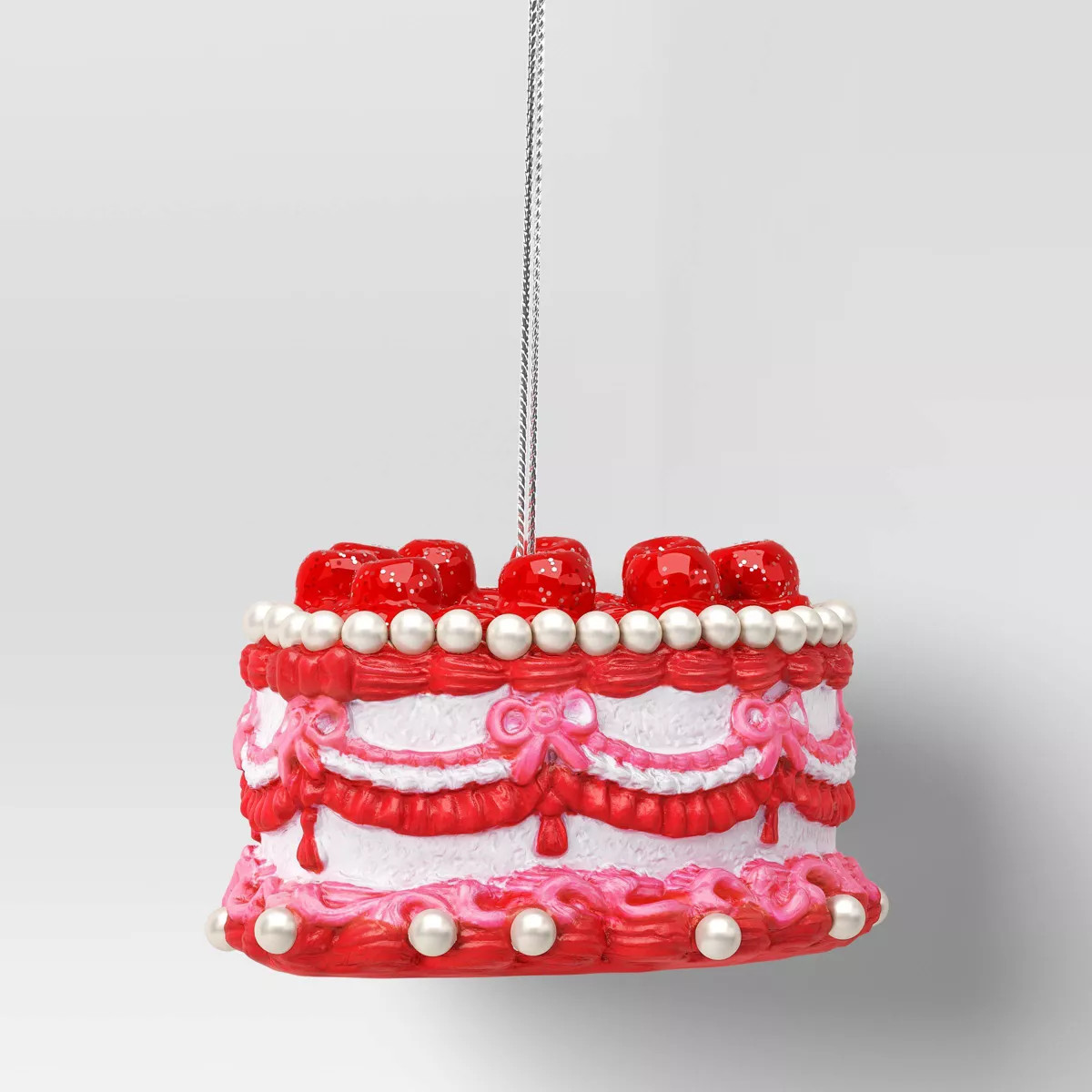 Christmas Resin Heart Cake Ornament Pink/Red - Wondershop™ | Target