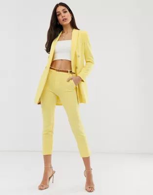 Stradivarius tailored pants in yellow | ASOS US