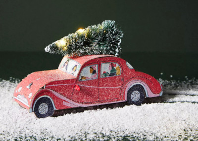NIP Anthropologie George & Viv Holiday Village Light Up Car With Xmas Tree  | eBay | eBay US