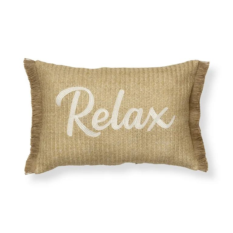 Better Homes & Gardens Relax, Outdoor, Pillow, 19" x 13", Oblong Pillow,  Contains 1 per pack | Walmart (US)
