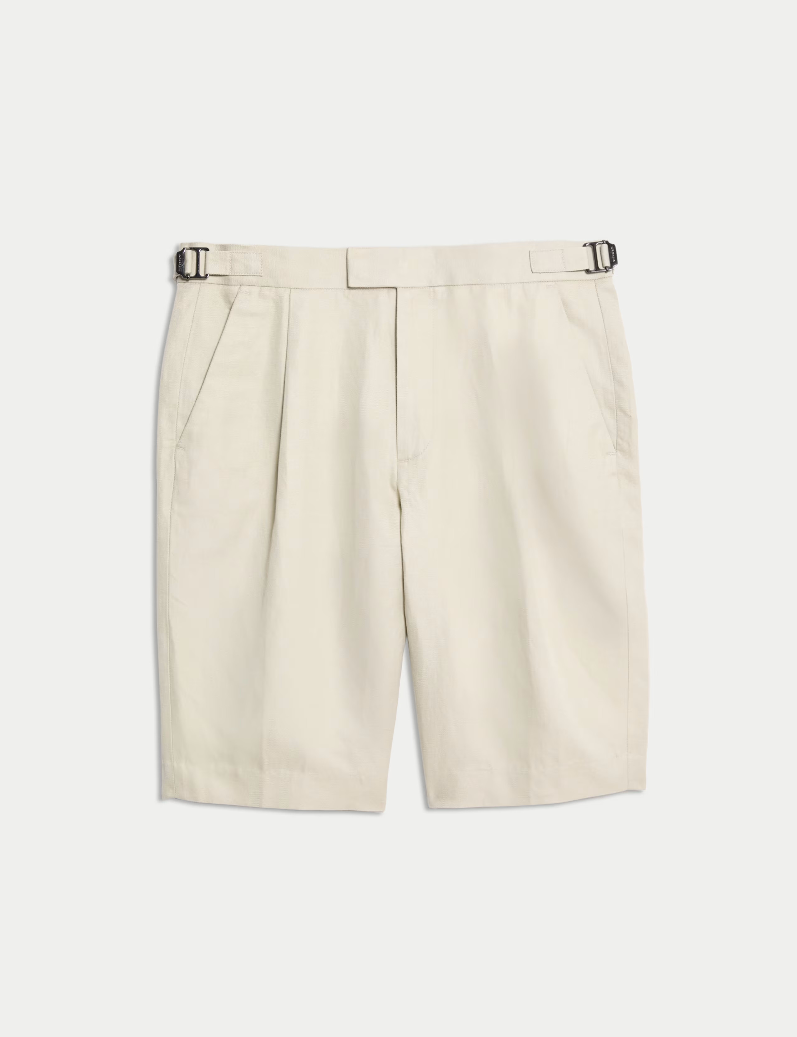 Cotton Linen Blend Single Pleat Shorts | Autograph | M&S | Marks & Spencer (UK)