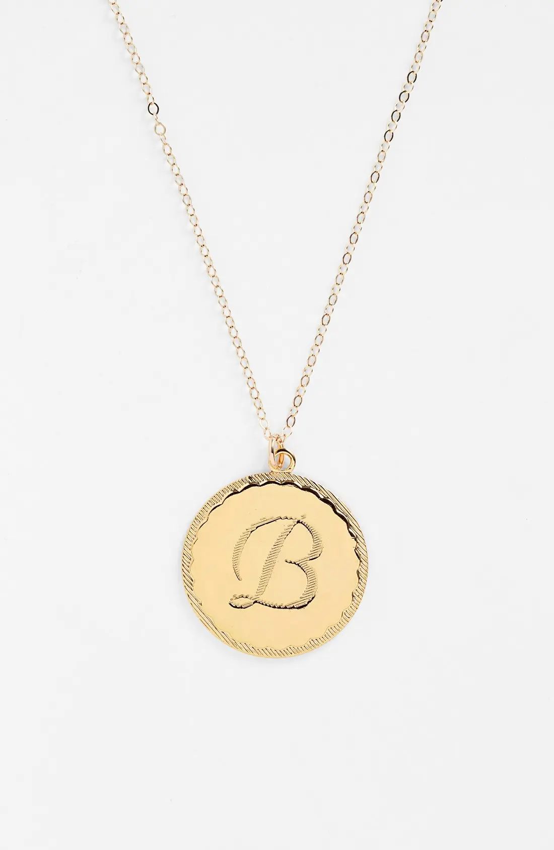 Moon and Lola 'Dalton' Long Initial Pendant Necklace | Nordstrom