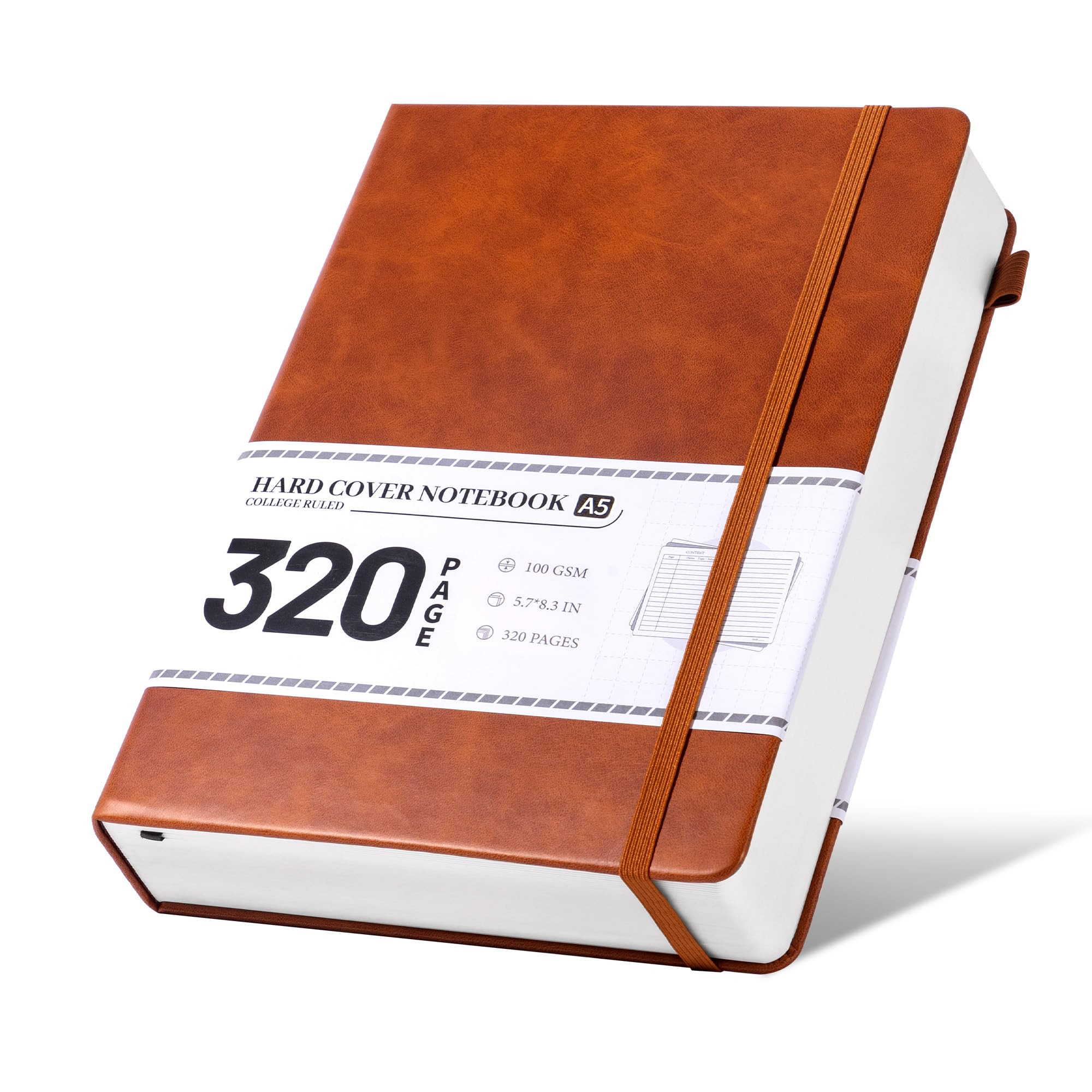 CAGIE Journal Notebook for Men Women- Brown Journaling Notebooks Journals Leather for Writing Wor... | Amazon (US)