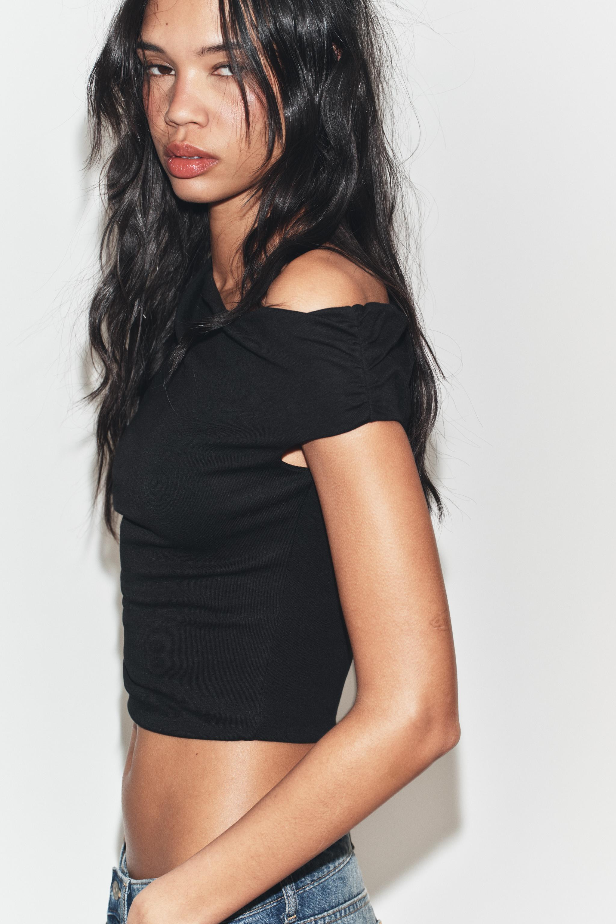 ASYMMETRIC DRAPED TOP | Zara UK