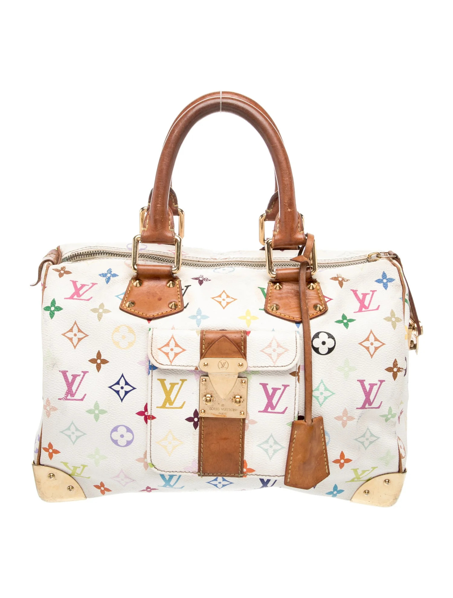 Louis Vuitton Multicolore Monogram Speedy 30 - White Handle Bags, Handbags - LOU1224501 | The Rea... | The RealReal