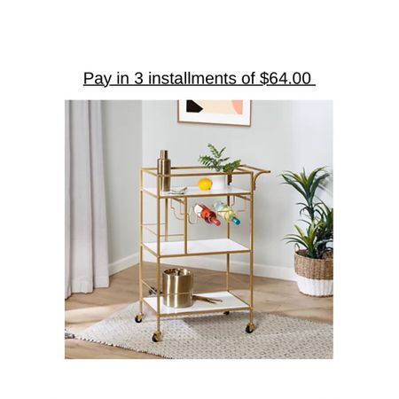 Show any guest that you're the life of the party (but we knew that already) with this stunning serving cart that's just as practical as it is elegant. From Honey-Can-Do.
Three-tier shelf design
Four bottom wheels
Two wheel locks
25 lbs weight capacity per shelf
Wood construction
Assembly required
Measures 24.8"L x 13"W x 35"H; weighs 50 lbs
Wipe clean

#LTKGiftGuide #LTKsalealert #LTKhome