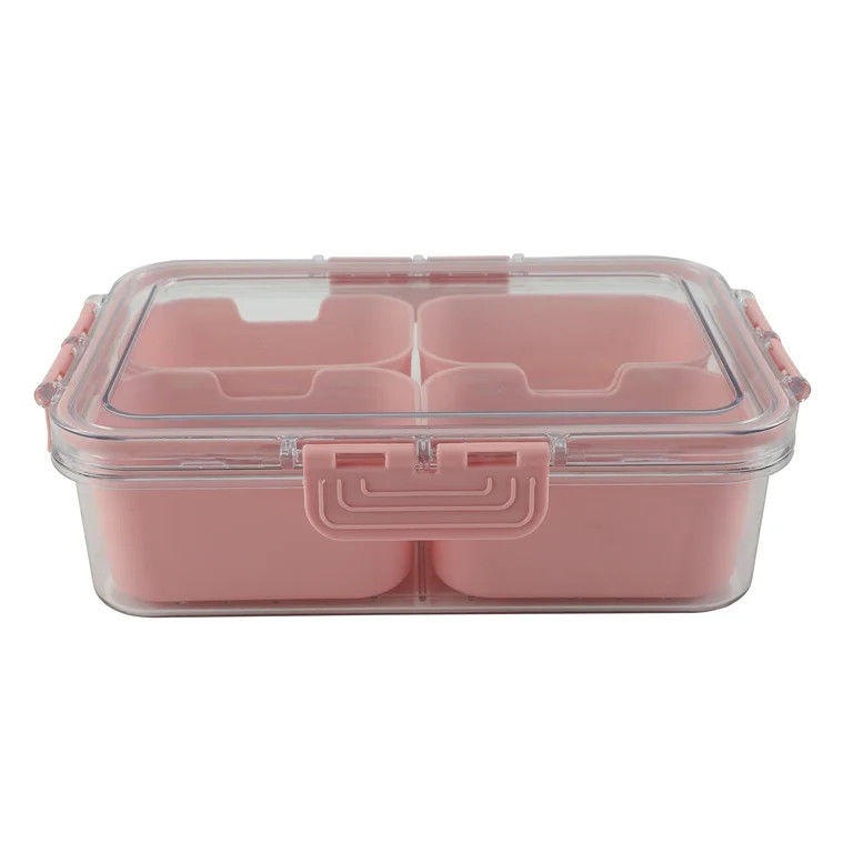 Cook with Color 4-Compartment Mini Snack Box Food Storage Carrier, Charcuterie Container, Portabl... | Walmart (US)