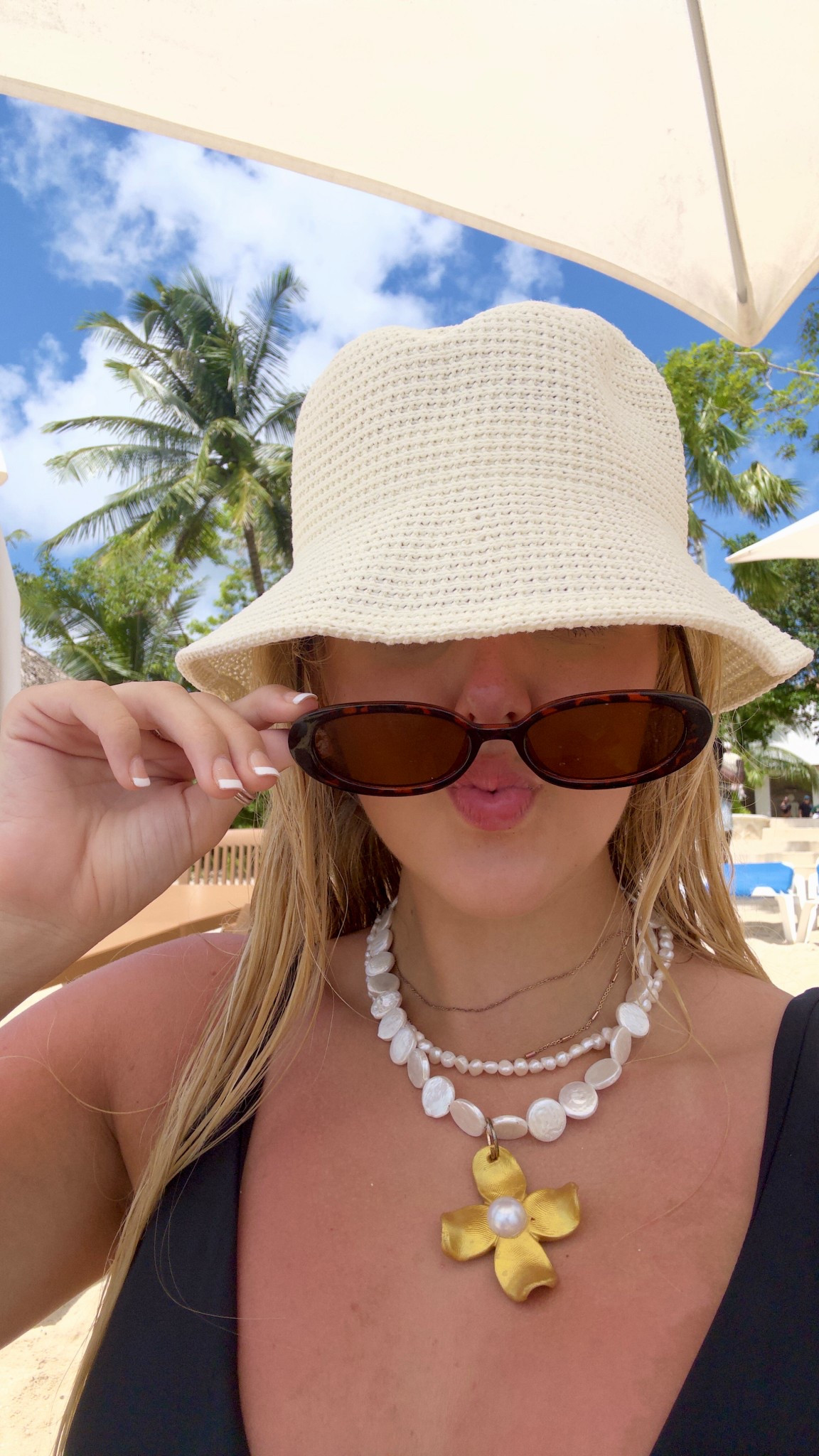 Beach fit!!! 
Exact necklace is from a website called Hidden Truth Jewelry, but I linked similar ones!! 
#summer #beachoutfit #bikini #tropical #vacationoutfit #college 

#LTKSummerEdit #LTKSwim #LTKU