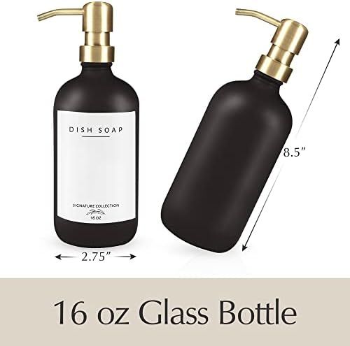 Emerson Essentials Double Glass Soap Bottle Dispensers, 2 Pack, Handset for Kitchen Sink Bathroom... | Amazon (US)