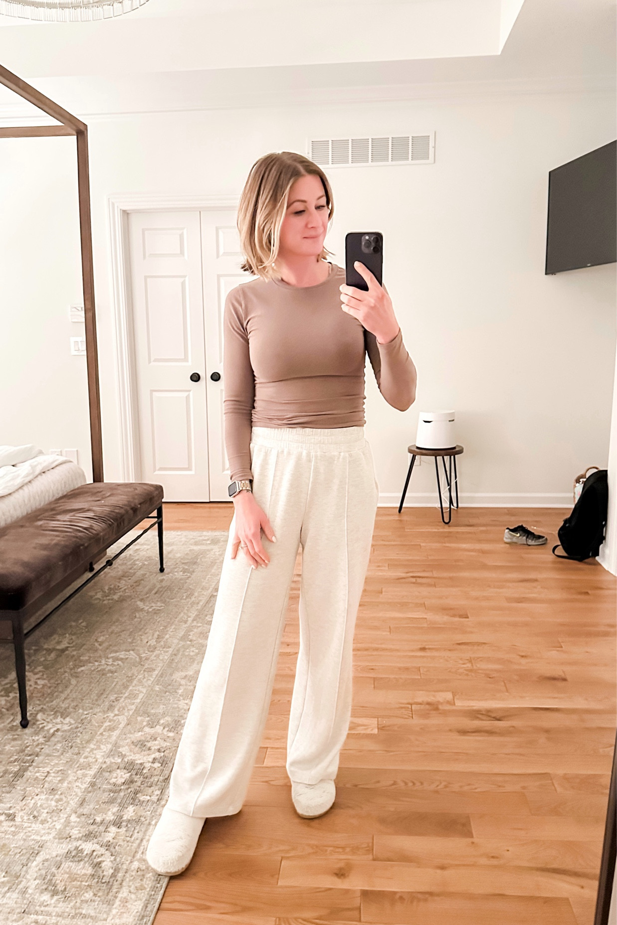 After church fit 
Linked a super similar and much cheaper pant!

#LTKStyleTip #LTKSeasonal #LTKFindsUnder50