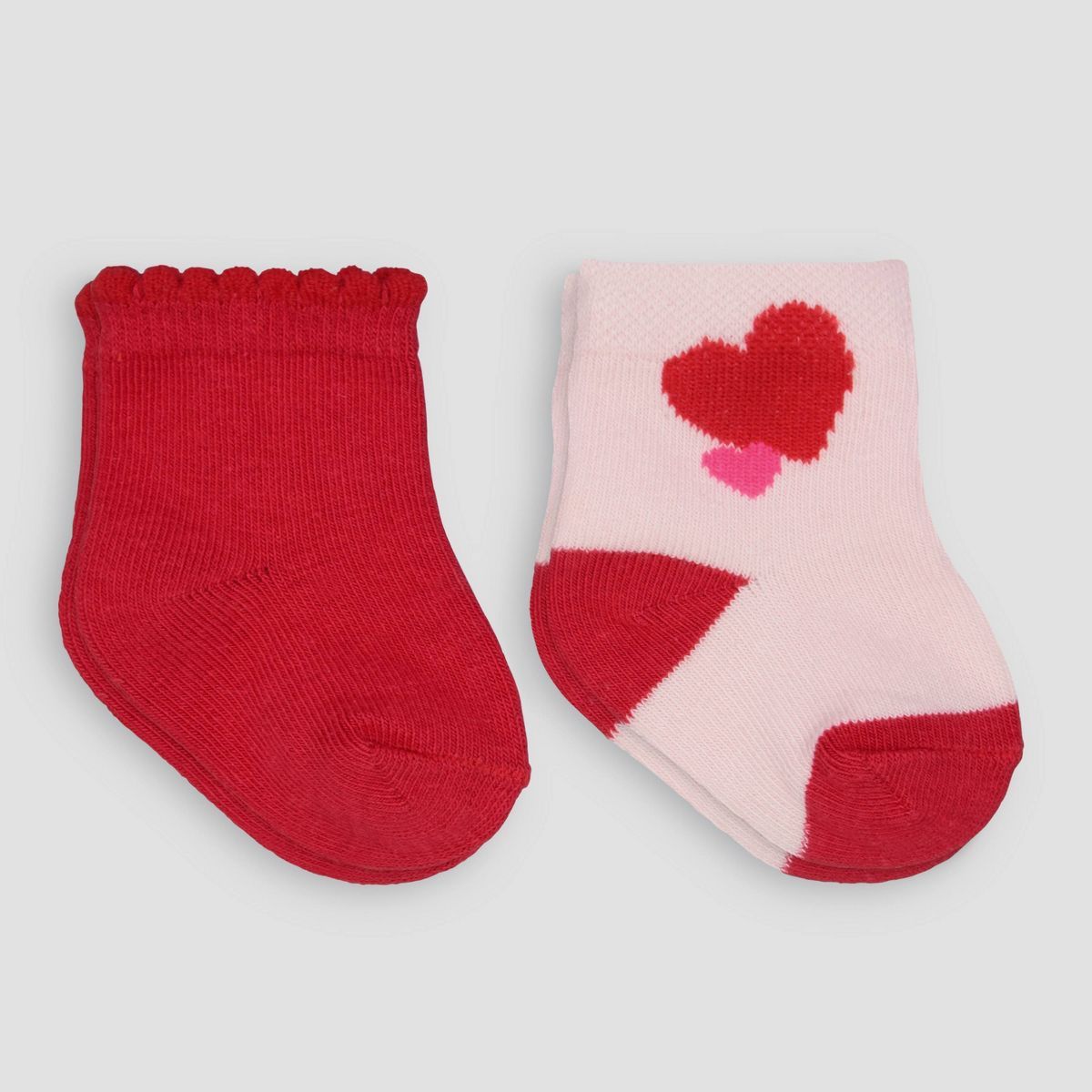 Carter's Just One You® Baby Girls' Crew G 2pk Heart Socks - Red | Target