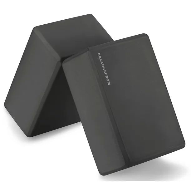 BalanceFrom Set of 2 High Density Yoga Blocks, 9"x6"x4" Each [NEWEST VERSION] | Walmart (US)