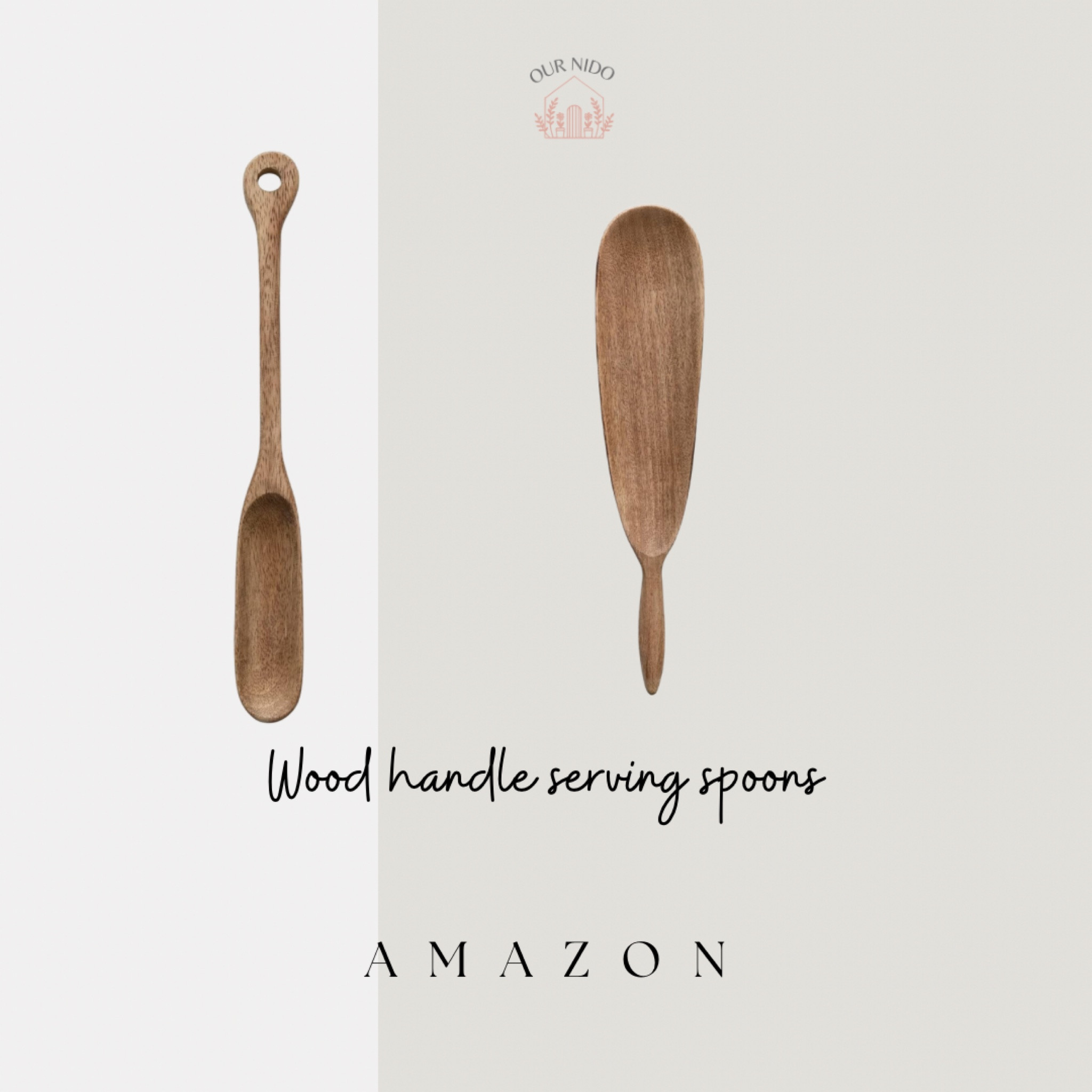 Amazon wood serving handle spoons 

#LTKHome