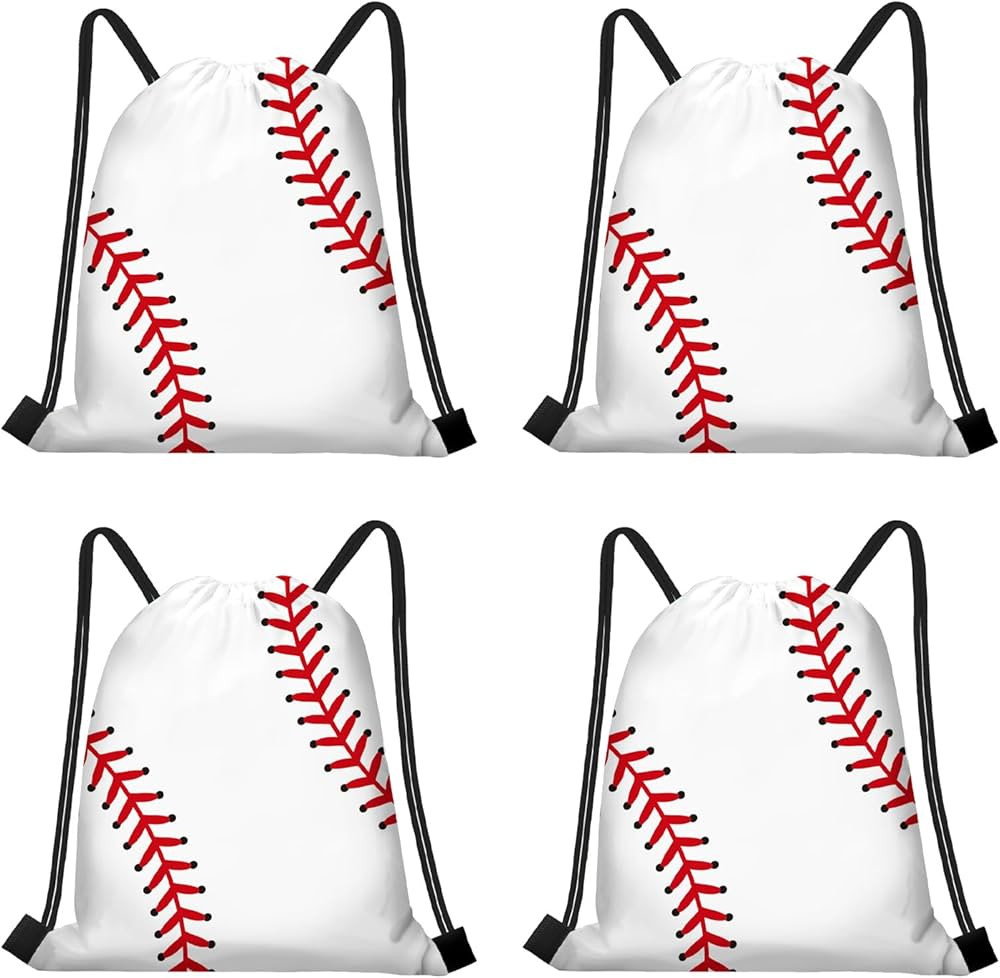 Infankey 16 Pieces Baseball Gift Bags Baseball Drawstring String Bag Sports Backpack Ball Drawstr... | Amazon (US)