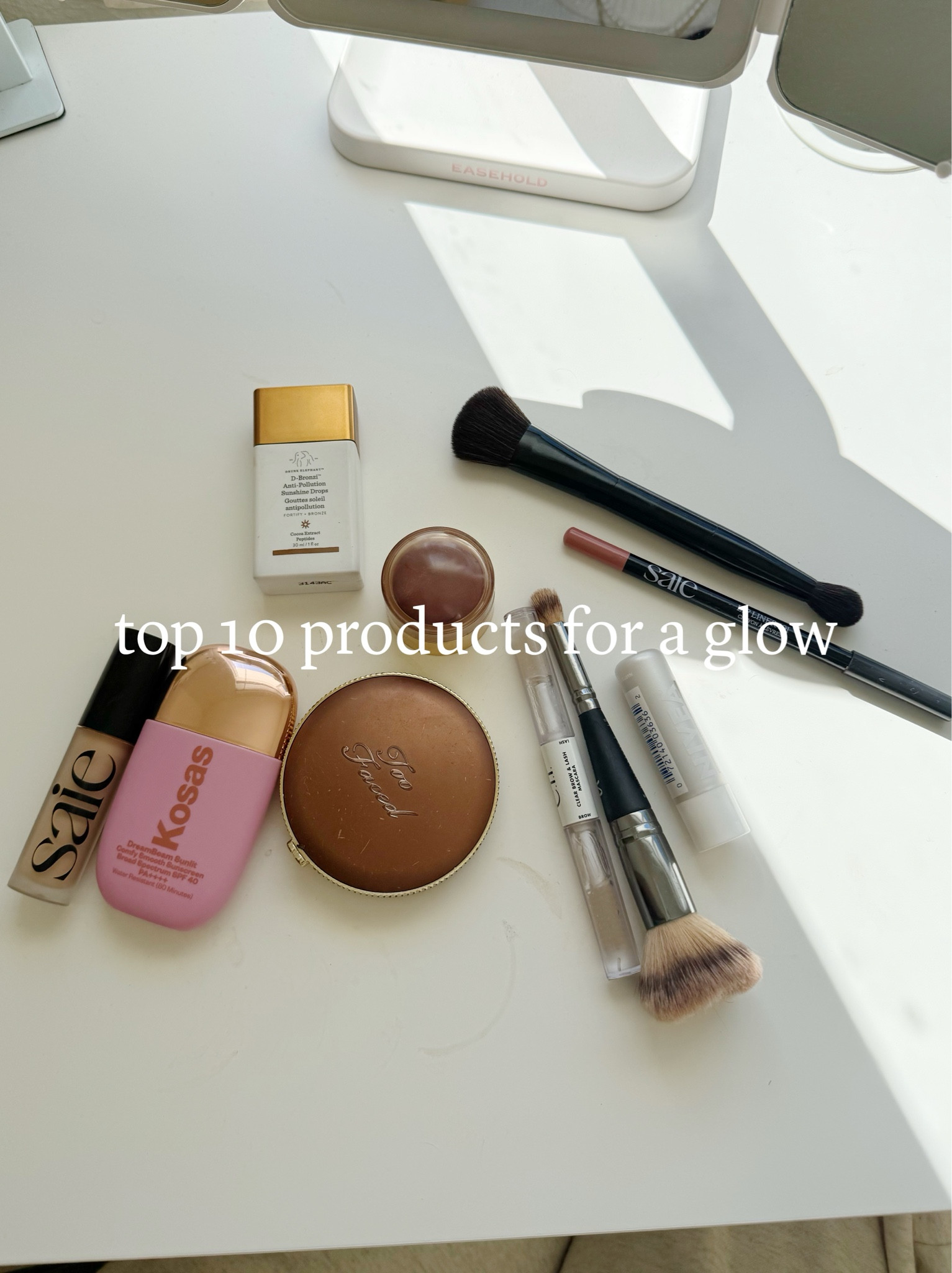 My top “no makeup” look products for dewy and glowy and sunkissed
Shades:
Bronzer: chocolate
Concealer: 10 
Lip liner: french 
Blush: raspberry 

#LTKSeasonal #LTKBeauty #LTKFindsUnder100